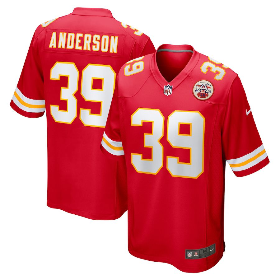 Men Kansas City Chiefs 39 Zayne Anderson Nike Red Player Game NFL Jersey